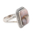 Oyster turquoise cocktail ring, 'Dawn's Glow' - Oyster Turquoise Single Stone Ring in Rose Tones (image 2c) thumbail