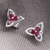 Ruby stud earrings, 'Kerala Bougainvillea' - Genuine Ruby Stud Earrings (image 2) thumbail