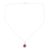 Ruby pendant necklace, 'Gracious Flower' - July Birthstone Ruby Necklace thumbail