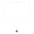 Ruby pendant necklace, 'Gracious Flower' - July Birthstone Ruby Necklace