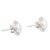 Cultured pearl button earrings, 'Enduring Beauty' - Sterling Silver and Cultured Pearl Earrings (image 2c) thumbail