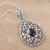 Amethyst pendant necklace, 'Faraway Land' - Artisan Crafted Amethyst Necklace