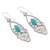 Sterling silver dangle earrings, 'Baroness' - Handcrafted Sterling Silver Earrings from India