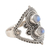 Rainbow moonstone cocktail ring, 'Paragon' - Artisan Crafted Rainbow Moonstone Ring