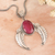 Ruby pendant necklace, 'Treasure Garden' - 14-Carat Ruby Pendant Necklace