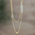 Gold-plated labradorite and chalcedony station necklace, 'Outer Planet' - Gold-Plated Labradorite and Chalcedony Station Necklace (image 2) thumbail