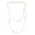 Gold-plated labradorite and chalcedony station necklace, 'Outer Planet' - Gold-Plated Labradorite and Chalcedony Station Necklace thumbail