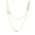Gold-plated labradorite and chalcedony station necklace, 'Outer Planet' - Gold-Plated Labradorite and Chalcedony Station Necklace (image 2d) thumbail