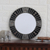 Embossed metal wall mirror, 'Floral Dreams' - Artisan Crafted Wall Mirror from India thumbail