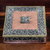 Embossed metal jewelry box, 'Royal Greetings' - Velvet-Lined Metal Jewelry Box (image 2b) thumbail