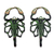 Brass wall hooks, 'Scorpion Duo' (pair) - Artisan Crafted Brass Wall Hooks (Pair) thumbail