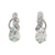 Rhodium-plated blue topaz and cubic zirconia drop earrings, 'Free People in Blue' - Rhodium-Plated Blue Topaz Drop Earrings thumbail