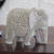Soapstone sculpture, 'Expecting Elephant' - Natural Soapstone Jali Sculpture of an Elephant Mom (image 2) thumbail