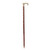 Wood and brass walking stick, 'Garden Stroll' - Mango Wood and Brass Walking Stick with Floral Motif