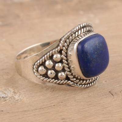 Lapis lazuli cocktail ring, Deep in Thought