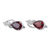 Rhodium-plated garnet and cubic zirconia drop earrings, 'Red Glam' - Rhodium-Plated Drop Earrings with Garnet and Cubic Zirconia