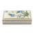 Papier mache jewelry box, 'Bluebells' - Hand-Painted Floral Jewelry Box (image 2b) thumbail