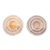 Wood tealight candle holders, ' Flower Flash' (pair) - Hand Carved Wood Tealight Candle Holders (Pair) (image 2a) thumbail