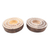 Wood tealight candle holders, ' Flower Flash' (pair) - Hand Carved Wood Tealight Candle Holders (Pair) (image 2d) thumbail