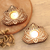 Portavelas de madera para velas pequeñas, (par) - Portavelas de Madera con Motivo de Loto (Pareja)