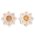 Wood tealight candle holders, 'Kaleidoscopic Sky' (pair) - Mango Wood Tealight Candle Holders with Star Motif (Pair)