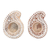 Wood tealight candle holders, 'Paisley Glow' (pair) - Mango Wood Paisley Tealight Candle Holders (Pair)