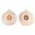 Wood tealight candle holders, 'Betel Delight' (pair) - Mango Wood Tealight Candle Holders with Leaf Motif (Pair)