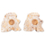 Wood tealight holders, 'Royal Procession' (pair) - Elephant Motif Tealight Holders (Pair)