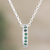 Emerald pendant necklace, 'Circle of Love' - Artist Crafted Emerald Rhodium Plated Silver Necklace (image 2) thumbail