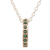 Emerald pendant necklace, 'Circle of Love' - Artist Crafted Emerald Rhodium Plated Silver Necklace thumbail