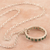 Emerald pendant necklace, 'Circle of Love' - Artist Crafted Emerald Rhodium Plated Silver Necklace (image 2b) thumbail