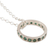 Emerald pendant necklace, 'Circle of Love' - Artist Crafted Emerald Rhodium Plated Silver Necklace (image 2c) thumbail
