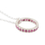 Ruby pendant necklace, 'Circle of Love' - Artisan Crafted Ruby Rhodium Plated Silver Necklace (image 2e) thumbail