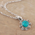 Sterling silver pendant necklace, 'Gracious Flower' - Handcrafted Sterling Silver Necklace from India (image 2b) thumbail