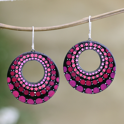 Imitation Rings Online | Hand Painted Earrings - SIJ