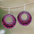 Ceramic dangle earrings, 'Bright Lights' - Hand-Painted Ceramic Earrings from India