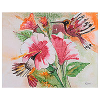 'Hummingbird' - Signed Original Watercolor Painting