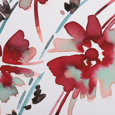 'Blossom V' - Pintura Floral en Acuarelas sobre Papel