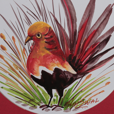 'Bird Paradise II' (diptych) - Signed Matted Original Bird Paintings (Diptych)