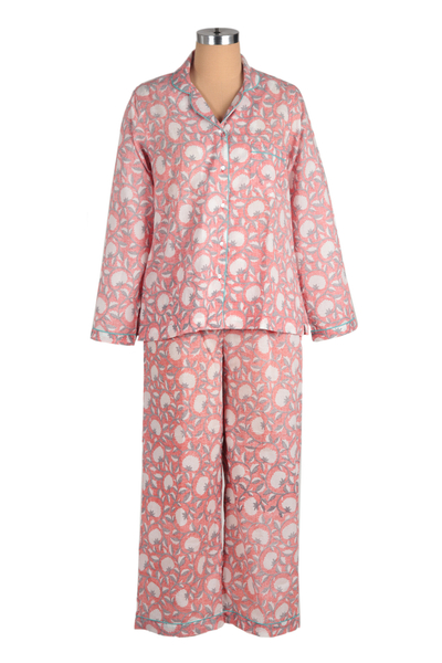 Cotton pajama set, Pink Spring