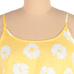 Cotton pajama set, 'Marigold Spring' - Marigold Cotton Pajama Set with Floral and Chevron Patterns