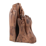 Reclaimed teak sculpture, 'Nature's Celebration' - Original Signed Sculpture of Found and Reclaimed Teak