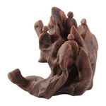 Reclaimed wood sculpture, 'Fun with Nature' - Signed One of a Kind Sculpture of Reclaimed Deodar Cedar