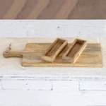 Wood charcuterie board and trays, 'Rustic Beauty' (set of 3) - Handcrafted Mango Wood Trays (Set of 3)