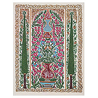 Kalamkari painting, 'The Arabian Dream' - Multicolored Original Kalamkari Painting