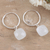 Rainbow moonstone dangle earrings, 'Step Into the Light' - Hand Crafted Rainbow Moonstone Dangle Earrings (image 2b) thumbail