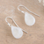 Rainbow moonstone dangle earrings, 'Partly Cloudy' - Artisan Crafted Rainbow Moonstone Dangle Earrings (image 2b) thumbail