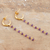 Gold-plated amethyst dangle earrings, 'Golden Torrent in Purple' - Hand Made Gold-Plated Amethyst Dangle Earrings (image 2b) thumbail