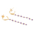 Gold-plated amethyst dangle earrings, 'Golden Torrent in Purple' - Hand Made Gold-Plated Amethyst Dangle Earrings (image 2c) thumbail