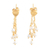 Ohrhänger aus vergoldeten Zuchtperlen - Handgefertigte Ohrhänger aus vergoldeten Zuchtperlen